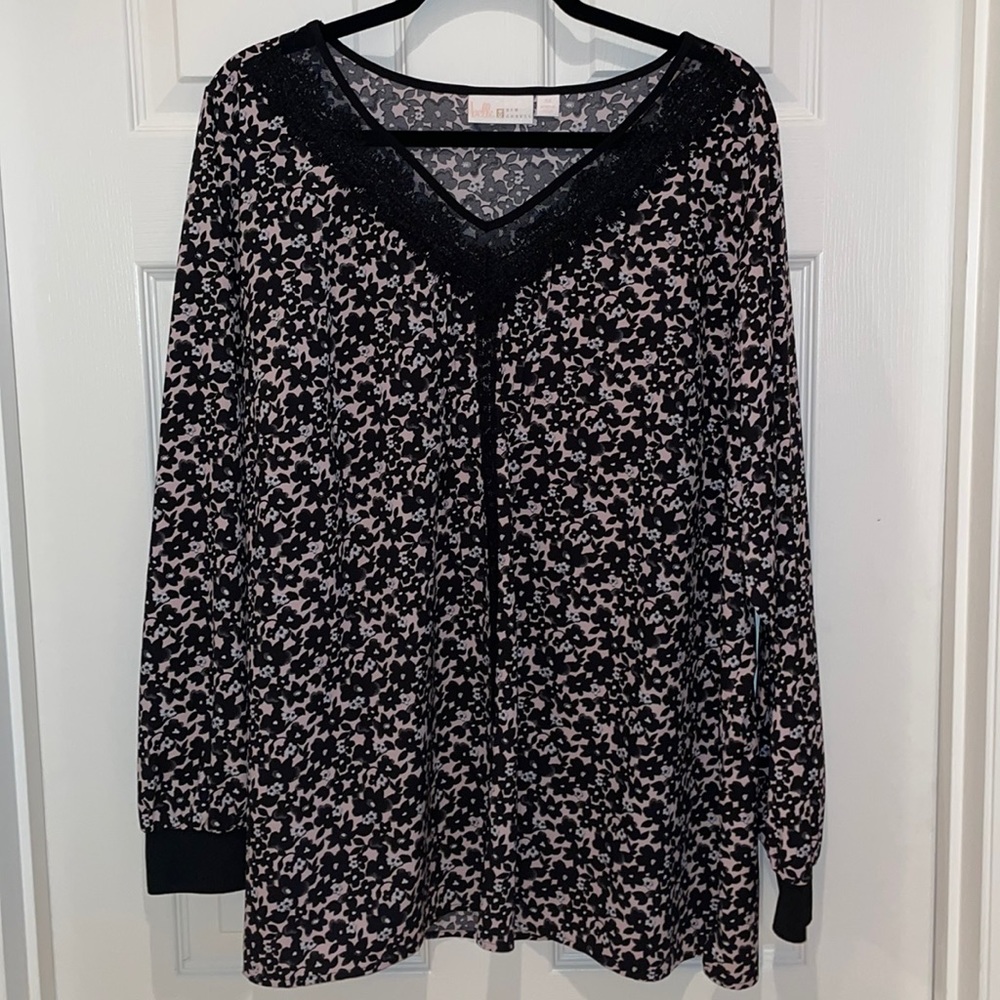 Belle by Kim Gravel Long Sleeve Blouse